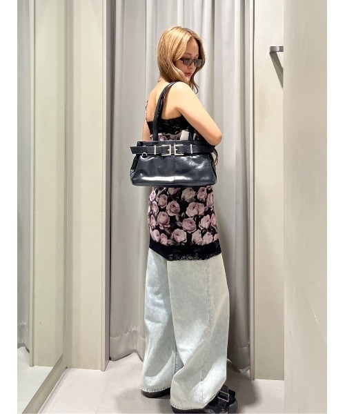 SLY（スライ）の「FLOWER LACE CAMI S/OP フラワーレース キャミ ショートワンピース 秋服 キャミワンピース（ワンピース・レディース・ブラウン/ピンク・FREE）」の15枚目の写真