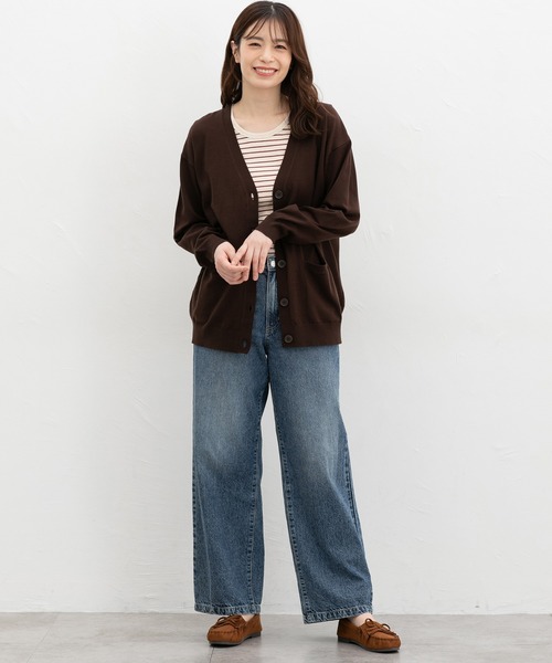 CINEMA CLUB(シネマクラブ)の「オーガニックUネックT(Tシャツ/カットソー・レディース・レッド系その他/ブラック×ベージュ/ブラック/ブラウン系/ネイビー系・L/LL/M)」の11枚目の写真