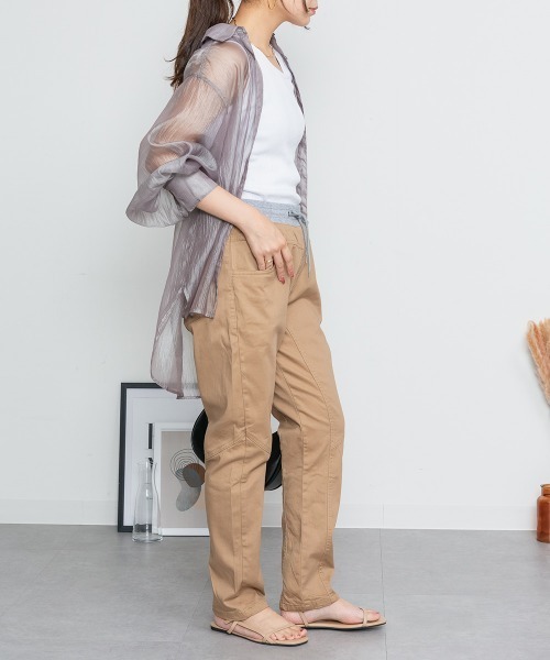 RCD(アールシーディー)の「ウエストリブツイルサルエルパンツ(その他パンツ・レディース・ブラック/ベージュ/カーキ・LL/L/M/4L/3L)」の19枚目の写真