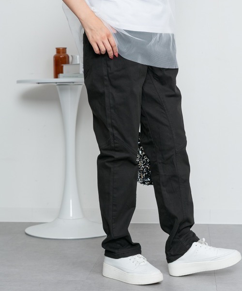 RCD(アールシーディー)の「ウエストリブツイルサルエルパンツ(その他パンツ・レディース・ブラック/ベージュ/カーキ・LL/L/M/4L/3L)」の7枚目の写真
