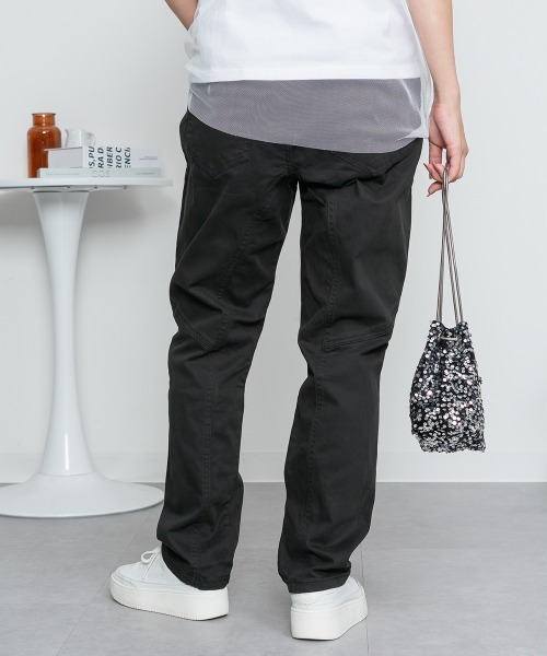 RCD(アールシーディー)の「ウエストリブツイルサルエルパンツ(その他パンツ・レディース・ブラック/ベージュ/カーキ・LL/L/M/4L/3L)」の8枚目の写真