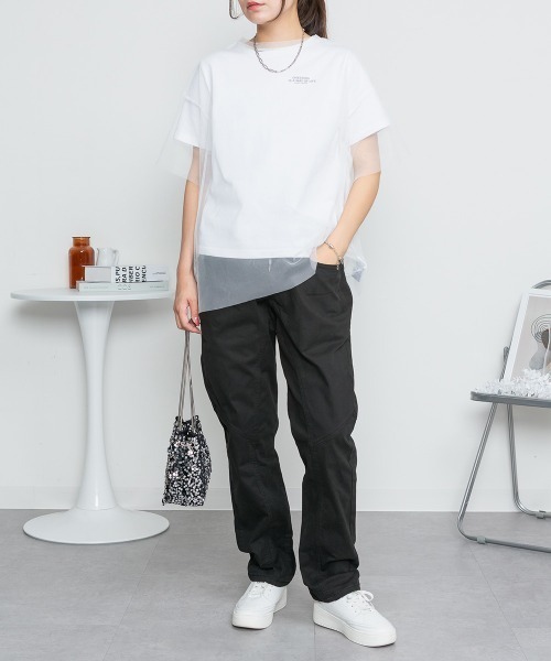 RCD(アールシーディー)の「ウエストリブツイルサルエルパンツ(その他パンツ・レディース・ブラック/ベージュ/カーキ・LL/L/M/4L/3L)」の15枚目の写真