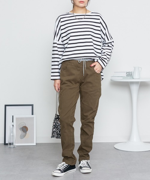 RCD(アールシーディー)の「ウエストリブツイルサルエルパンツ(その他パンツ・レディース・ブラック/ベージュ/カーキ・LL/L/M/4L/3L)」の21枚目の写真