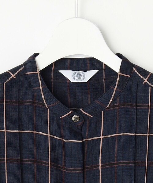J.PRESS Ladies(J.プレス レディス)の「サイロチェック ストライプ ワンピース(シャツワンピース・レディース・ブラウン系3/ネイビー系3・XS)」の14枚目の写真