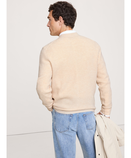 Banana Republic（バナナリパブリック）の「◆イタリアン メリノ カシミヤ ワッフルニット セーター（ニット/セーター・メンズ・グリーン系その他・M/L/S/XL）」の2枚目の写真