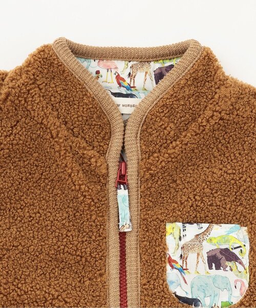 sense of wonder(センスオブワンダー)の「キューフォーザズーボアベスト(ベスト・キッズ・キャメル/ネイビー/ブルー・80cm/90cm/100cm/110cm/120cm)」の5枚目の写真