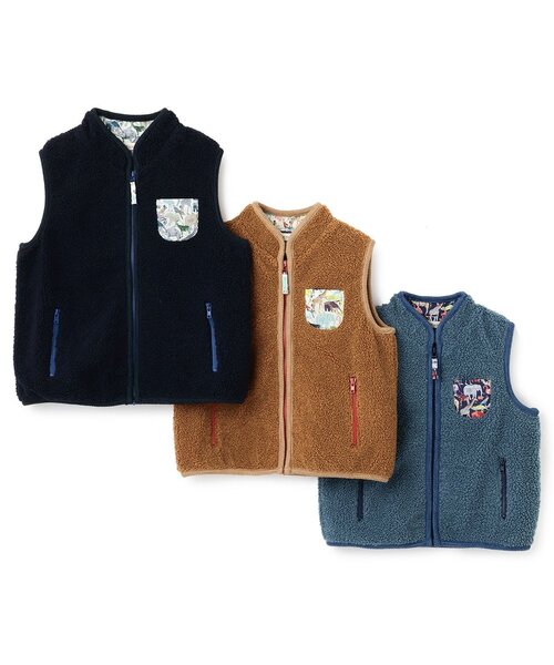 sense of wonder(センスオブワンダー)の「キューフォーザズーボアベスト(ベスト・キッズ・キャメル/ネイビー/ブルー・80cm/90cm/100cm/110cm/120cm)」の10枚目の写真