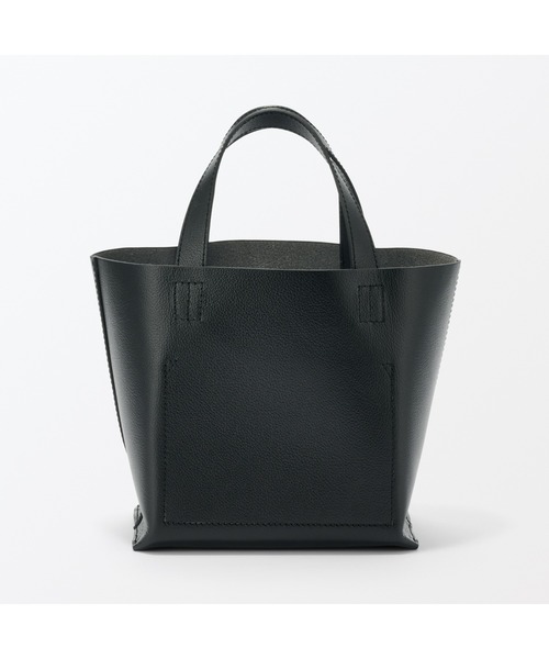 無印良品（ムジルシリョウヒン）の「ヌメ革　ミニトートバッグ（トートバッグ・レディース・ブラック/ブラウン系・FREE）」の11枚目の写真