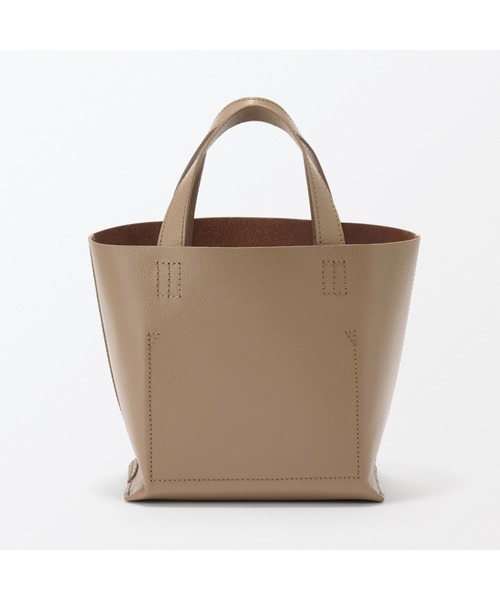 無印良品（ムジルシリョウヒン）の「ヌメ革　ミニトートバッグ（トートバッグ・レディース・ブラック/ブラウン系・FREE）」の4枚目の写真