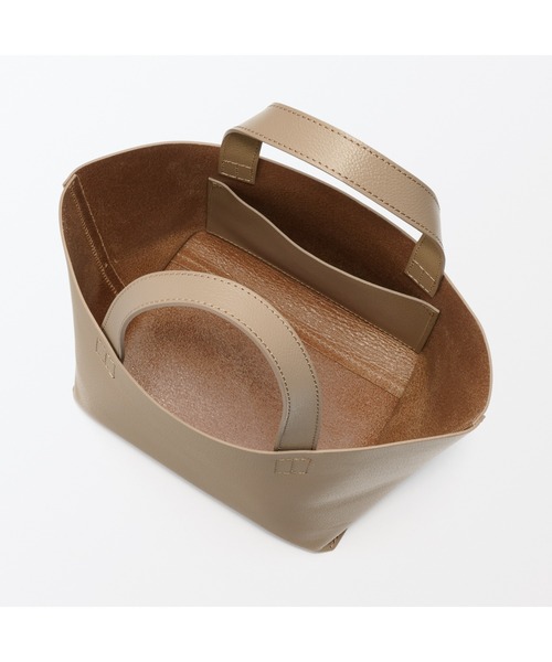 無印良品（ムジルシリョウヒン）の「ヌメ革　ミニトートバッグ（トートバッグ・レディース・ブラック/ブラウン系・FREE）」の12枚目の写真