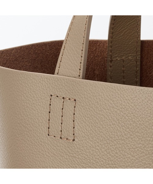 無印良品（ムジルシリョウヒン）の「ヌメ革　ミニトートバッグ（トートバッグ・レディース・ブラック/ブラウン系・FREE）」の9枚目の写真