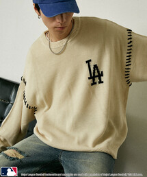 MLB/メジャーリーグベースボール 別注 STITCH KNIT PULLOVER/ステッチニットプルオーバー(限定展開)