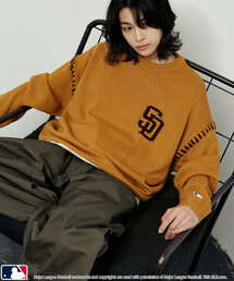 MLB/メジャーリーグベースボール 別注 STITCH KNIT PULLOVER/ステッチニットプルオーバー(限定展開)