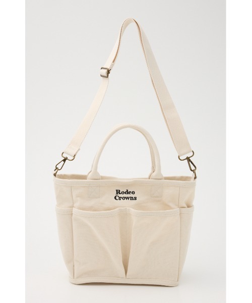 RODEO CROWNS WIDE BOWL（ロデオクラウンズワイドボウル）の「ポケットミドルトート（トートバッグ・レディース・サックスブルー/ブラウン系その他/オフホワイト/ブラック・FREE）」の20枚目の写真