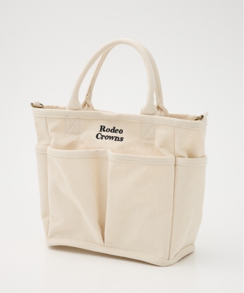 RODEO CROWNS WIDE BOWL（ロデオクラウンズワイドボウル）の「ポケットミドルトート（トートバッグ・レディース・サックスブルー/ブラウン系その他/オフホワイト/ブラック・FREE）」の22枚目の写真