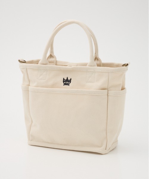 RODEO CROWNS WIDE BOWL（ロデオクラウンズワイドボウル）の「ポケットミドルトート（トートバッグ・レディース・サックスブルー/ブラウン系その他/オフホワイト/ブラック・FREE）」の12枚目の写真