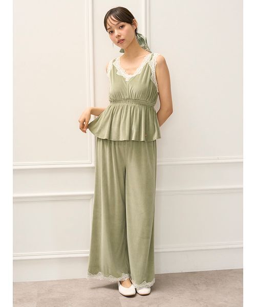 gelato pique(ジェラートピケ)の「【MUCHA】リリー柄フロッキーシュシュ(シュシュ・レディース・グリーン/ブラウン・F)」の10枚目の写真