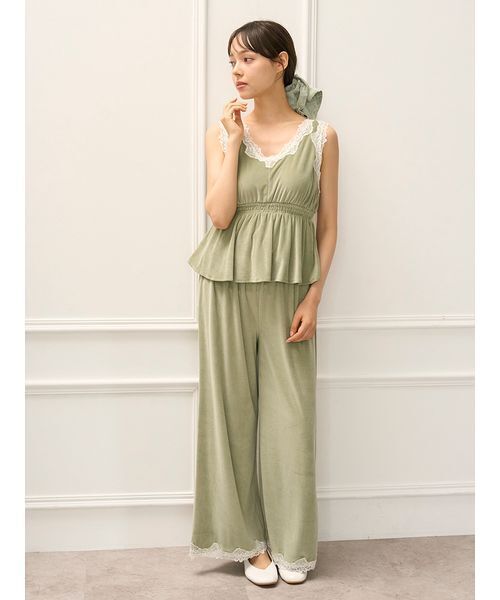 MUCHA】リリー柄フロッキーシュシュ（シュシュ）｜gelato pique