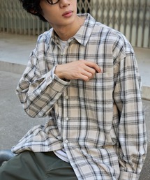 メンズのシャツ/ブラウス（ベージュ系・チェック柄