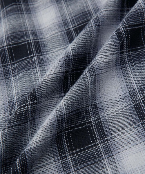 MONO-MART（モノマート）の「オーバーサイズ レギュラーカラーオンブレチェックシャツ（シャツ/ブラウス・メンズ・ブルー/ホワイト×ブラック/ベージュ/ブラウン/ブラック/ネイビー・S/L/M）」の15枚目の写真