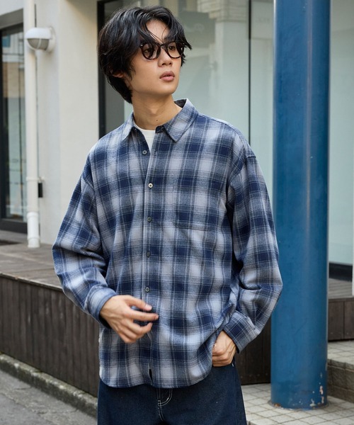 【美品】近年モデル　ハザマ　経年真価のシャツ　ライトアウター　オーバーサイズ　M 美品】近年モデル ハザマ 経年真価のシャツ ライトアウター