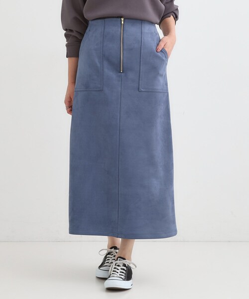 DRESKIP（ドレスキップ）の「【洗濯機可】上品できれい見え フェイクスエード ナロースカート（スカート・レディース・ベージュ/ブルー系その他/ダークブラウン/チャコールグレー・01/02/03/04）」の18枚目の写真