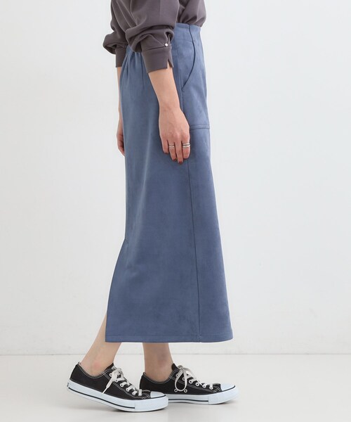 DRESKIP（ドレスキップ）の「【洗濯機可】上品できれい見え フェイクスエード ナロースカート（スカート・レディース・ベージュ/ブルー系その他/ダークブラウン/チャコールグレー・01/02/03/04）」の19枚目の写真
