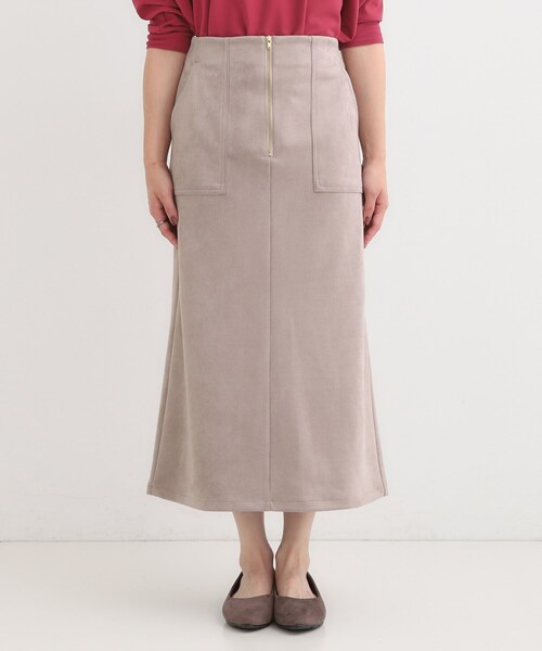 DRESKIP（ドレスキップ）の「【洗濯機可】上品できれい見え フェイクスエード ナロースカート（スカート・レディース・ベージュ/ブルー系その他/ダークブラウン/チャコールグレー・01/02/03/04）」の22枚目の写真