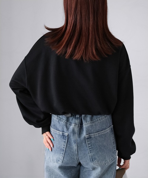 Riberry(リベリー)の「箔プリントボックスロゴ刺繍スウェット(スウェット・レディース・アイボリー/ブラック/チャコールグレー/オートミール・FREE)」の12枚目の写真