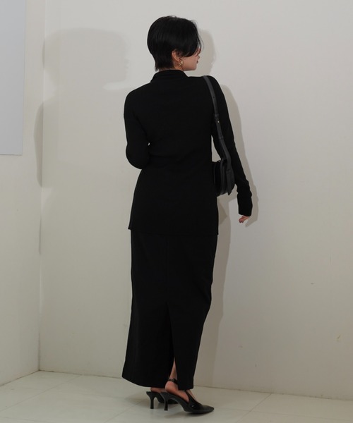 MAISON ELLIE（メゾンエリー）の「low waist ribbon tight skirt（スカート・レディース・ホワイト/ブラック・FREE）」の14枚目の写真