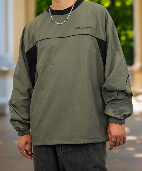 Burner(バーナー)の「【GROOVY STORE】ナイロンタスラン バルーン袖 ビッグサイズプルオーバー(その他トップス・メンズ・カーキ/ブラック/チャコールグレー/アイボリー/ブラック系その他2/アイボリー系2/カーキ系2/チャコール・M/LL/L)」の19枚目の写真