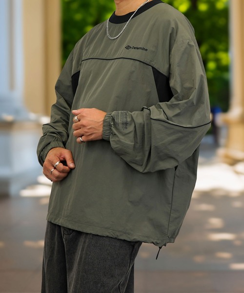 Burner(バーナー)の「【GROOVY STORE】ナイロンタスラン バルーン袖 ビッグサイズプルオーバー(その他トップス・メンズ・カーキ/ブラック/チャコールグレー/アイボリー/ブラック系その他2/アイボリー系2/カーキ系2/チャコール・M/LL/L)」の20枚目の写真