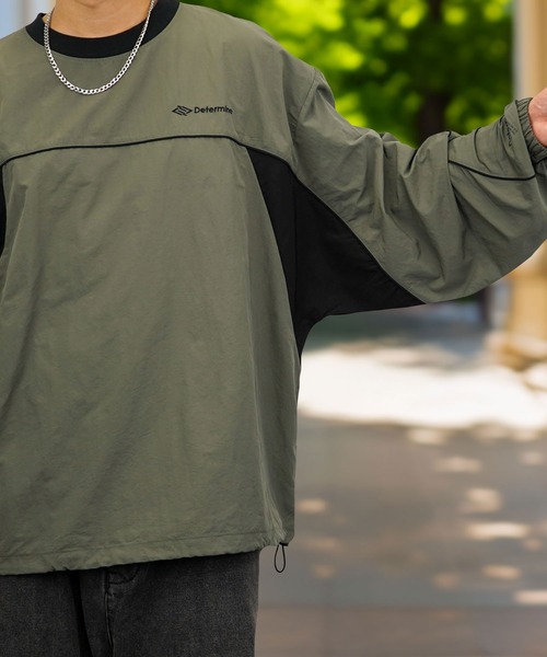 Burner(バーナー)の「【GROOVY STORE】ナイロンタスラン バルーン袖 ビッグサイズプルオーバー(その他トップス・メンズ・カーキ/ブラック/チャコールグレー/アイボリー/ブラック系その他2/アイボリー系2/カーキ系2/チャコール・M/LL/L)」の15枚目の写真