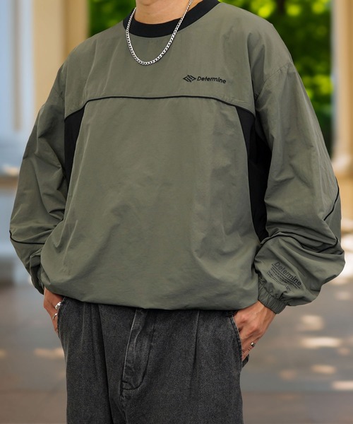 Burner(バーナー)の「【GROOVY STORE】ナイロンタスラン バルーン袖 ビッグサイズプルオーバー(その他トップス・メンズ・カーキ/ブラック/チャコールグレー/アイボリー/ブラック系その他2/アイボリー系2/カーキ系2/チャコール・M/LL/L)」の21枚目の写真