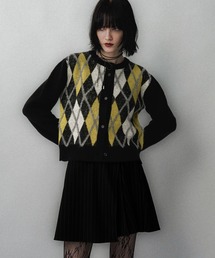 HARE | アーガイルガラニットカーディガン(HARE)(カーディガン/ボレロ)
