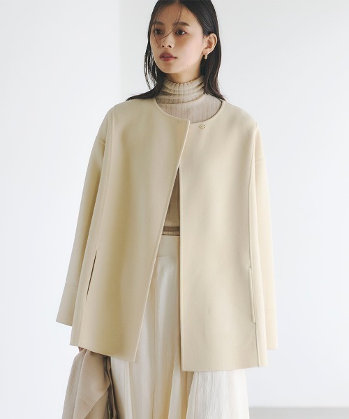 anuans（アニュアンス）の「リバーウールミドルマフラーコート（ノー