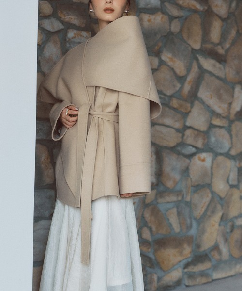 anuans（アニュアンス）の「リバーウールミドルマフラーコート（ノー