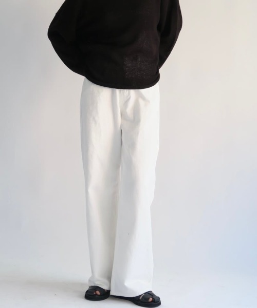 KALENO(カレノ)の「unisex / wide cotton pants(その他パンツ・レディース・ブラック/ホワイト・FREE)」の2枚目の写真