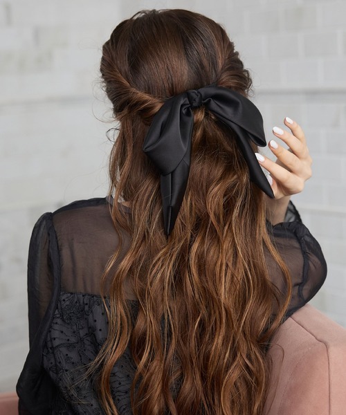 BONLECILL noir（ボンルシールノワール）の「【BONLECILL noir】ビッグリボンバレッタ/ヘアクリップ（バレッタ/ヘアクリップ・レディース・ブラック・FREE）」の7枚目の写真