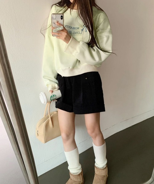 ReRe(リリ)の「リボン刺繍ロゴ入りガーリースウェット(スウェット・レディース・グレー/オフホワイト/ブラック・FREE)」の7枚目の写真