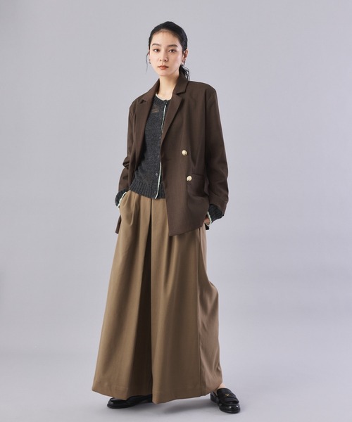 Muscat(マスカット)の「配色ライン モヘヤニットカーディガン(カーディガン/ボレロ・レディース・ブラウン/チャコールグレー・F)」の13枚目の写真