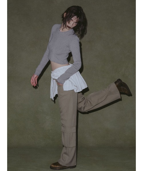 ELCHELE(エルチェレ)の「LOW WAIST CARGO PANTS(カーゴパンツ・レディース・ブラック/オリーブ/パープル・36/38)」の10枚目の写真