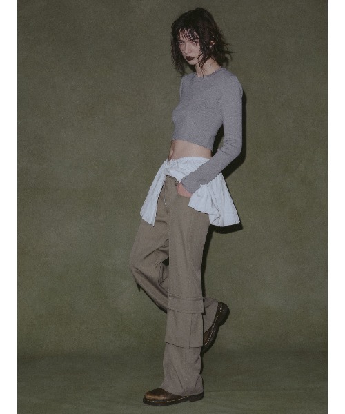 ELCHELE(エルチェレ)の「LOW WAIST CARGO PANTS(カーゴパンツ・レディース・ブラック/オリーブ/パープル・36/38)」の11枚目の写真