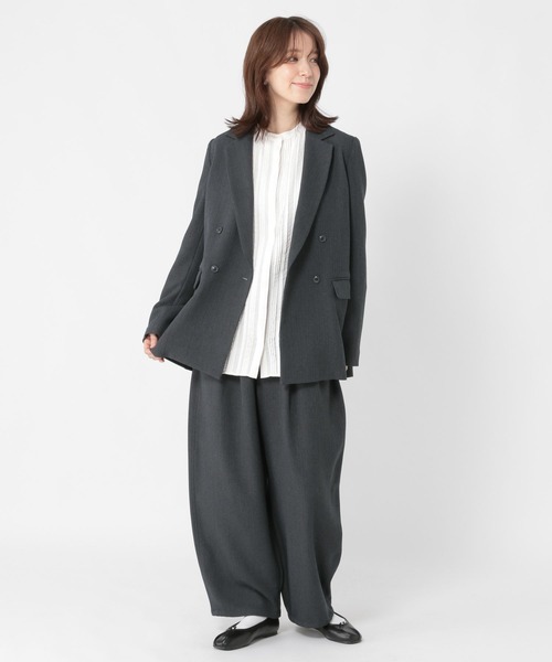 studio CLIP（スタディオクリップ）の「ヘリンボーンジャケット《オケージョン2025AW》（テーラードジャケット・レディース・ブラウン/ライトグレー/チャコール・FREE）」の21枚目の写真