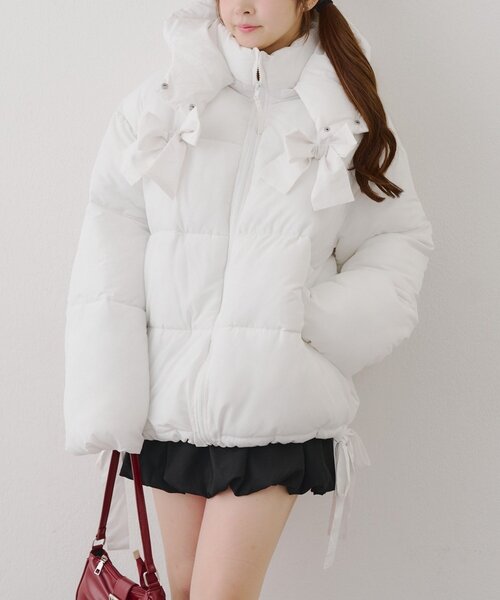 セール】2WAYリボン中綿ミドル丈ブルゾン（ブルゾン）｜Another Branch