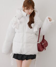 Another Branch olive des olive | 2WAYリボン中綿ミドル丈ブルゾン(ブルゾン)