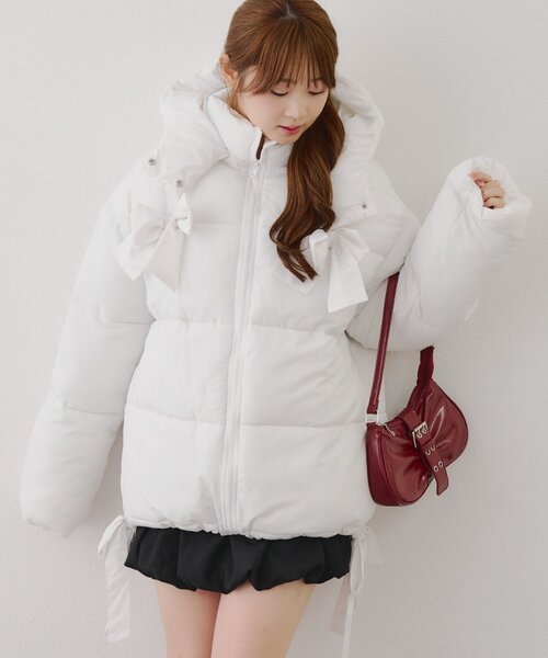 セール】2WAYリボン中綿ミドル丈ブルゾン（ブルゾン）｜Another Branch