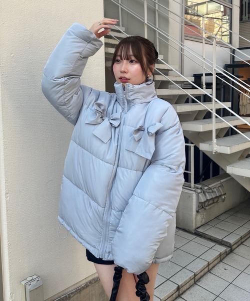 セール】2WAYリボン中綿ミドル丈ブルゾン（ブルゾン）｜Another Branch