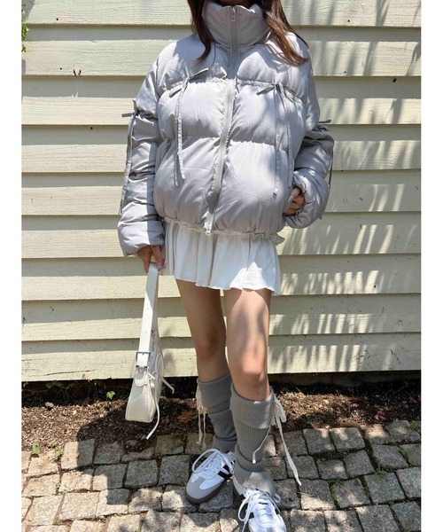 PHILLY（フィリー）の「リボンデザインパファーブルゾン（ブルゾン・レディース・ブラック/アイボリー/グレー・FREE）」の10枚目の写真