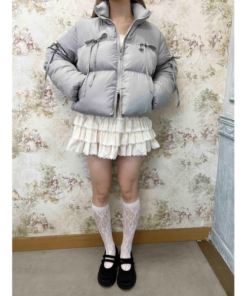 PHILLY（フィリー）の「リボンデザインパファーブルゾン（ブルゾン・レディース・ブラック/アイボリー/グレー・FREE）」の14枚目の写真